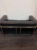 Replica Le Corbusier Black 2 Seater Leather Sofa (BC7-515-AA5)