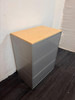 Beech And Dark Grey 3 Draw Filling Cabinet (961-1B9-6B2)