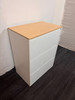 Beech And White 3 Draw Filling Cabinet (E55-015-07D)