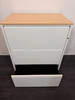 Beech And White 3 Draw Filling Cabinet (E55-015-07D)