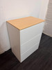 Beech And White 3 Draw Filling Cabinet (E55-015-07D)