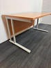 Cherry Oak And Grey Desk 140x80  (7E6-C9C-34B)