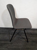 Dark Grey And Black Stackable Chair (822-767-1DB)