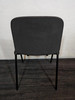 Dark Grey And Black Stackable Chair (822-767-1DB)