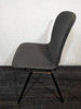 Dark Grey And Black Stackable Chair (822-767-1DB)
