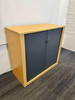 Cherry Oak And Dark Grey Tambour Unit (500-1DB-25F)