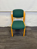 Dark green And Cherry Oak Stackable Chairs (V30A-A96-A67)