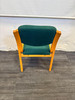 Dark green And Cherry Oak Stackable Chairs (V30A-A96-A67)
