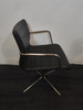 Black And Silver Leather Chair (80F-D1A-E4C)