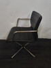 Black And Silver Leather Chair (80F-D1A-E4C)