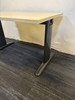 Beech And Dark Grey Single Desk (66F-2EA-405)