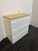 White And Beech 3 Draw Cabinet (479-2DC-E48)