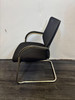 Okamura Silver And Black Stackable Chairs (C58-8BD-E1C)