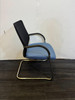 Okamura Light Blue And Black Stackable Chairs (629-752-2DD)