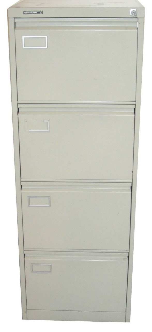 Roneo Vickers Grey Four Drawer Filing Cabinet 6cc B32 16c Recycled Assets