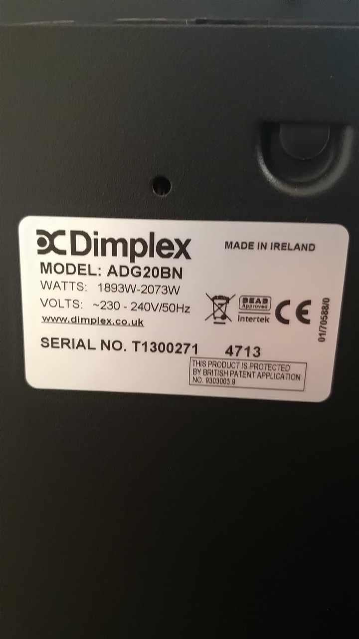 Dimplex ADG20BN Heater EXDISPLAY (40D-307-8D1) - TRACOuk