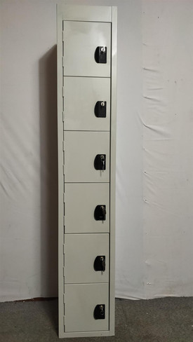 Grey Metal 6 Door Locker (0A0-6E0-550)