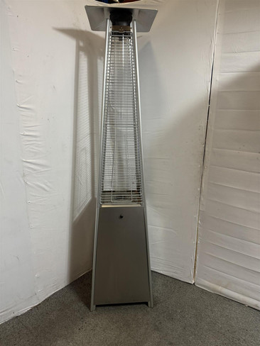Silver  Pyramid Flame Gas Patio Heater (B01-8D2-44E)