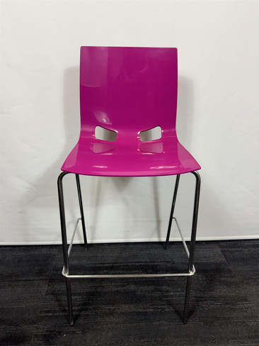 Purple And Chrome Stool (24D-A40-4D3)