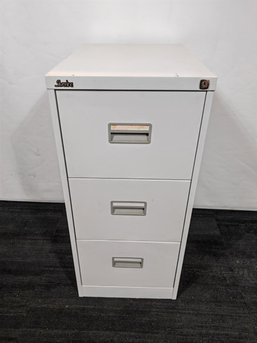 Silverline Light Grey 3 Draw Filling Cabinet (18E-108-E8F)