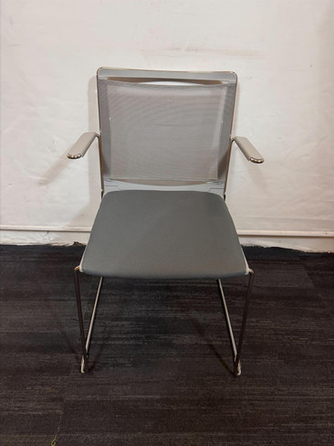 Light And Dark Grey Stackable Chairs (982-9D3-878)