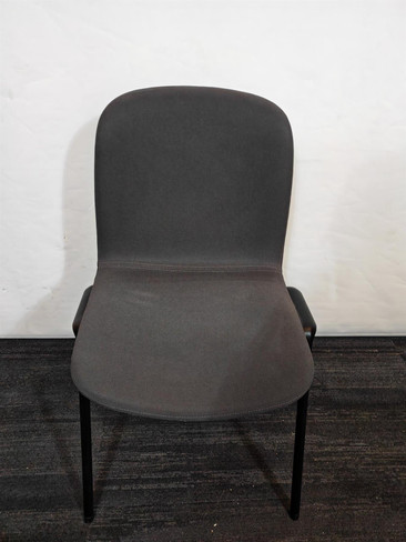 Dark Grey And Black Stackable Chair (822-767-1DB)