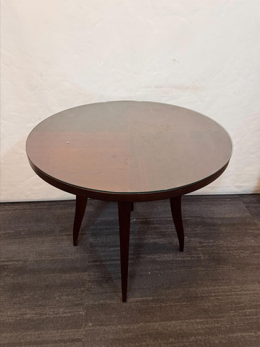 Mahogany Wooden Round Table (4AA-62D-379)