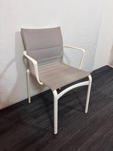 Light Grey And White Stackable Chairs (219-FC8-079)