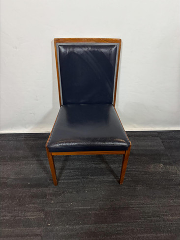 Dark Blue And Walnut Chair (1E1-EF4-E3D)