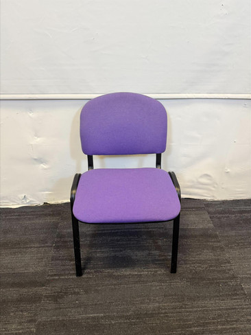 Gresham Light Purple And Black Stackable Chairs (321-785-497)