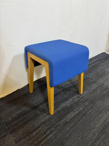 Dark Blue And Oak Stool (4D7-A5A-489)
