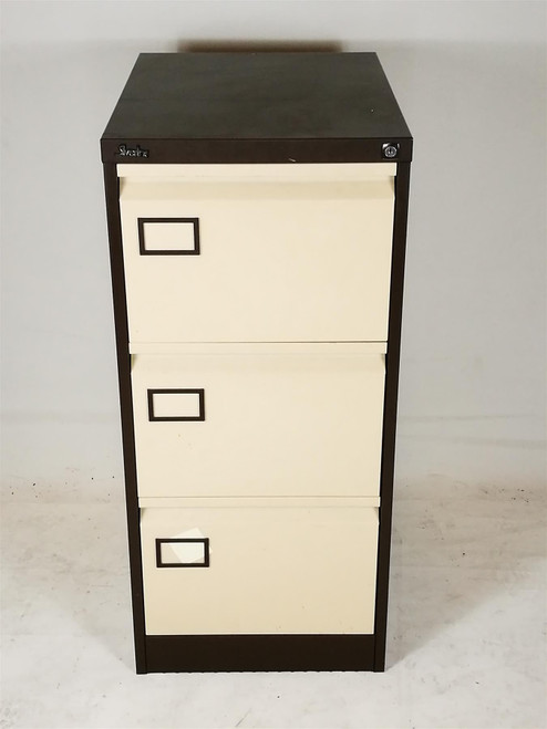 Silverline Brown and Cream 3 Drawer Filing Cabinet (13A-1E3-79D) Silverline Brown and Cream 3 Drawer Filing Cabinet (13A-1E3-79D)