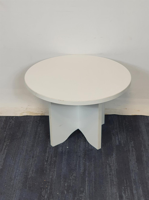 White Wood Small Round Coffee Table (2B2-978-A12)