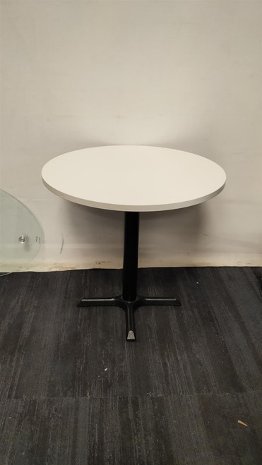 White & Black Wooden & Metal Round Table (9CA-BD3-EF7)