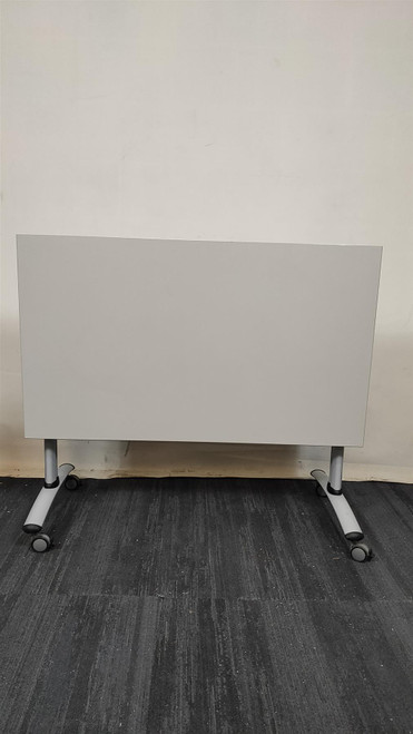 White Wood/Metal 120cm x 70cm Flip-Top Desk (9EB-62F-5F4)