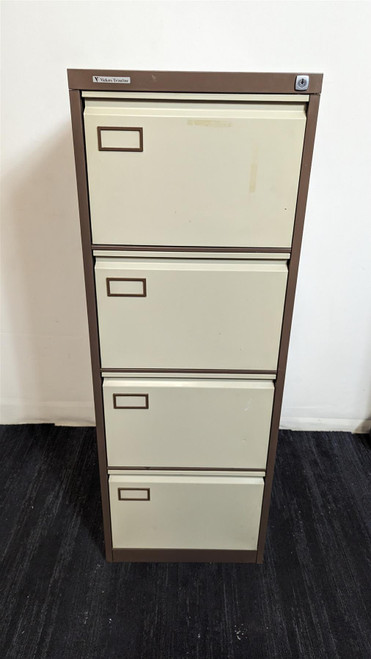 Vickers Brown & Cream 4 Drawer Filling Cabinet (1D9-423-6A3)