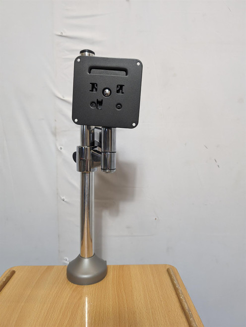 Chrome Black and Grey Monitor Stand (Chrome Arm) (0D9-46B-496)