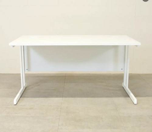 Narbutas White Optima C Cantilever Desk 1400x800 (6C3-303-4DB)