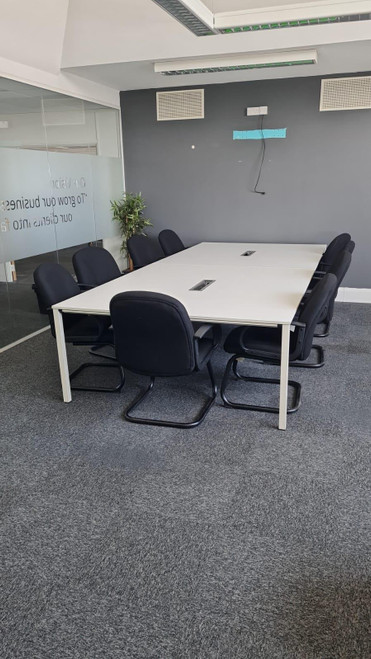 Large White Meeting Table (7D2-B7E-450)