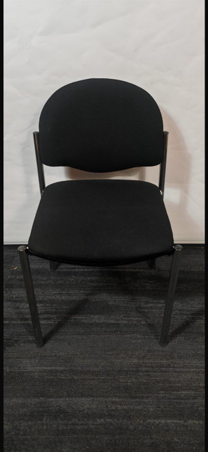Black And Chrome Stackable Chairs (88F-0BB-8AA)