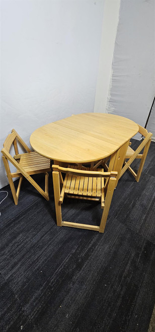 Beech Wooden Chair And Table Set (05E-4DF-C8C)