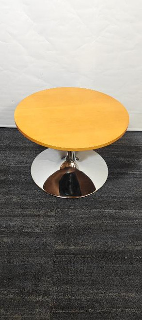 Oak And Chrome Small Coffee Table (325-DF7-F53)