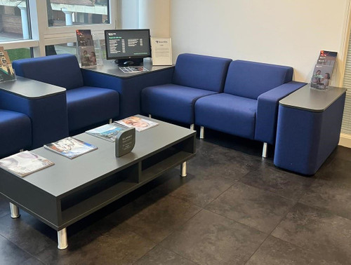 Verco Dark Blue And Grey Chair Set (165-8D1-795)