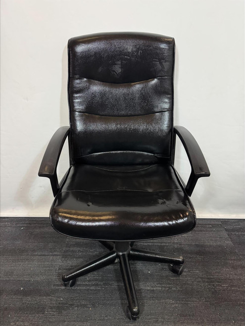 Black Leather Operator Chair (FF4-214-11F)
