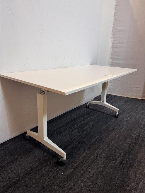 White Flip-Top Tables 160x80  (5F5-16E-A0A)