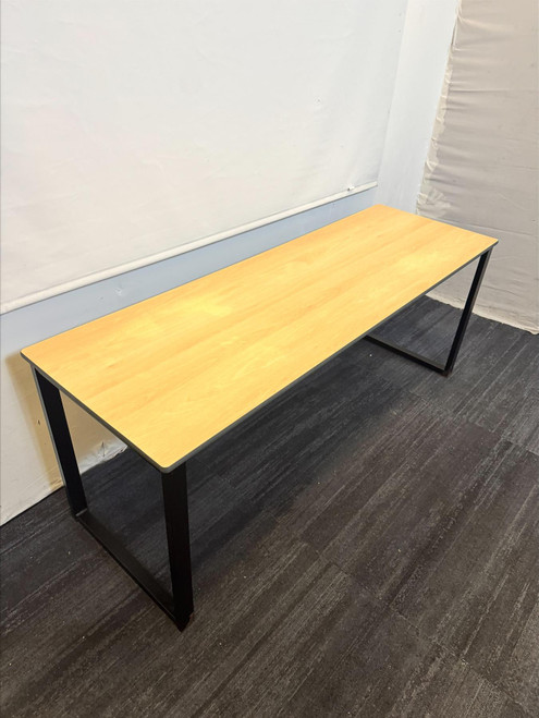 Beech And Black Canteen desks (7E3-DA3-727)