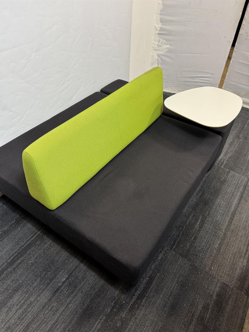 OrangeBox Black And Green Sofa With Built In Table (B45-C3D-C00)