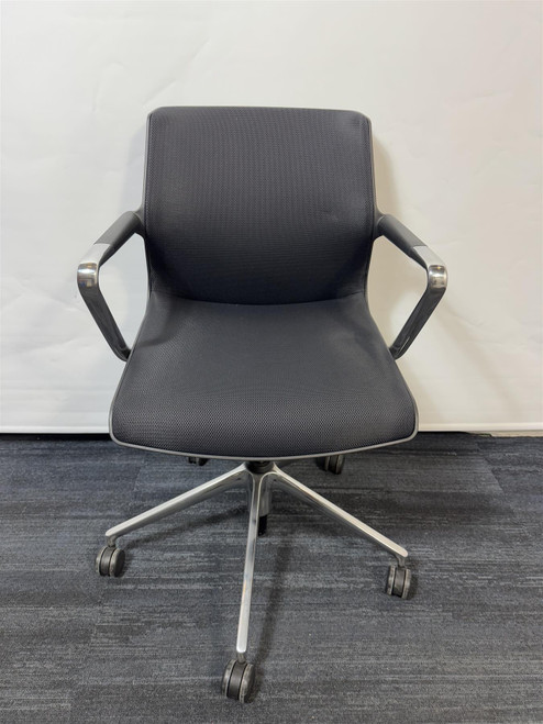 New Vitra Black And Silver Office Chair (CBD-583-B3F)