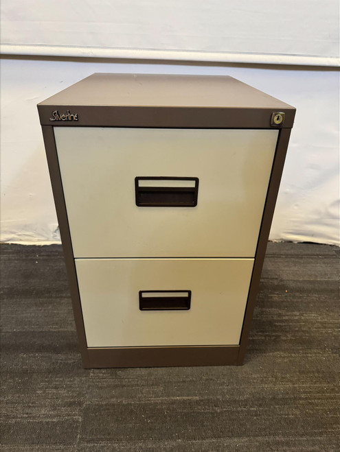 Silverline Brown And Cream 2 Door Filling Cabinet (B60-E27-1D8)