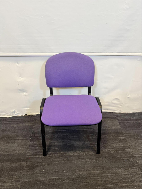 Gresham Light Purple And Black Stackable Chairs (321-785-497)